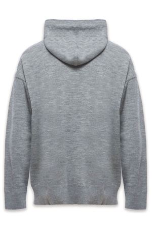 Light grey wool blend hoodie FAMILY FIRST | SWF2416GREY